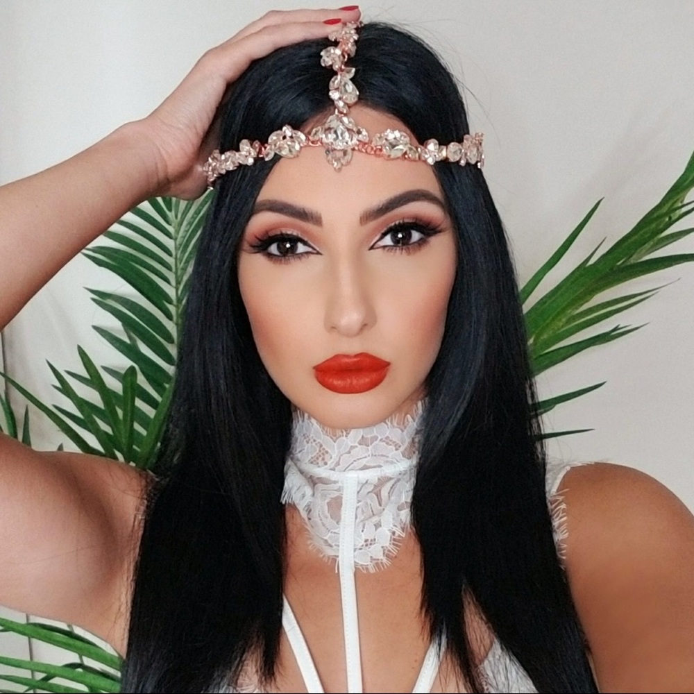 Rose gold headpiece & necklace